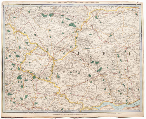 antique map of England, Wales and Scotland Railways and Stations Cruchley 1862